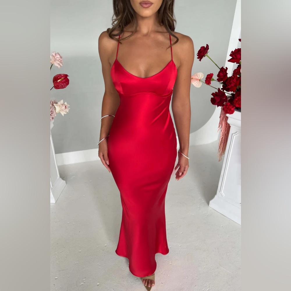 Red silk babyboo dress